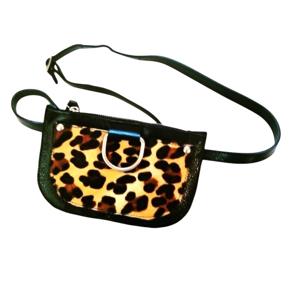 Genuine Leather Leopard Print Belt Bag. NWOT - Picture 1 of 1